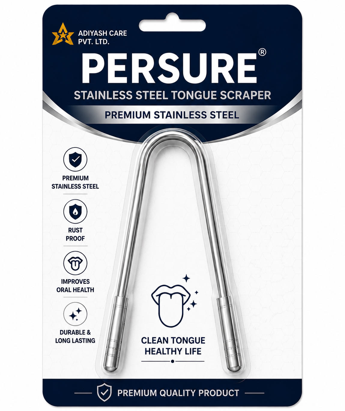 Stainless Steel Tongue Scraper